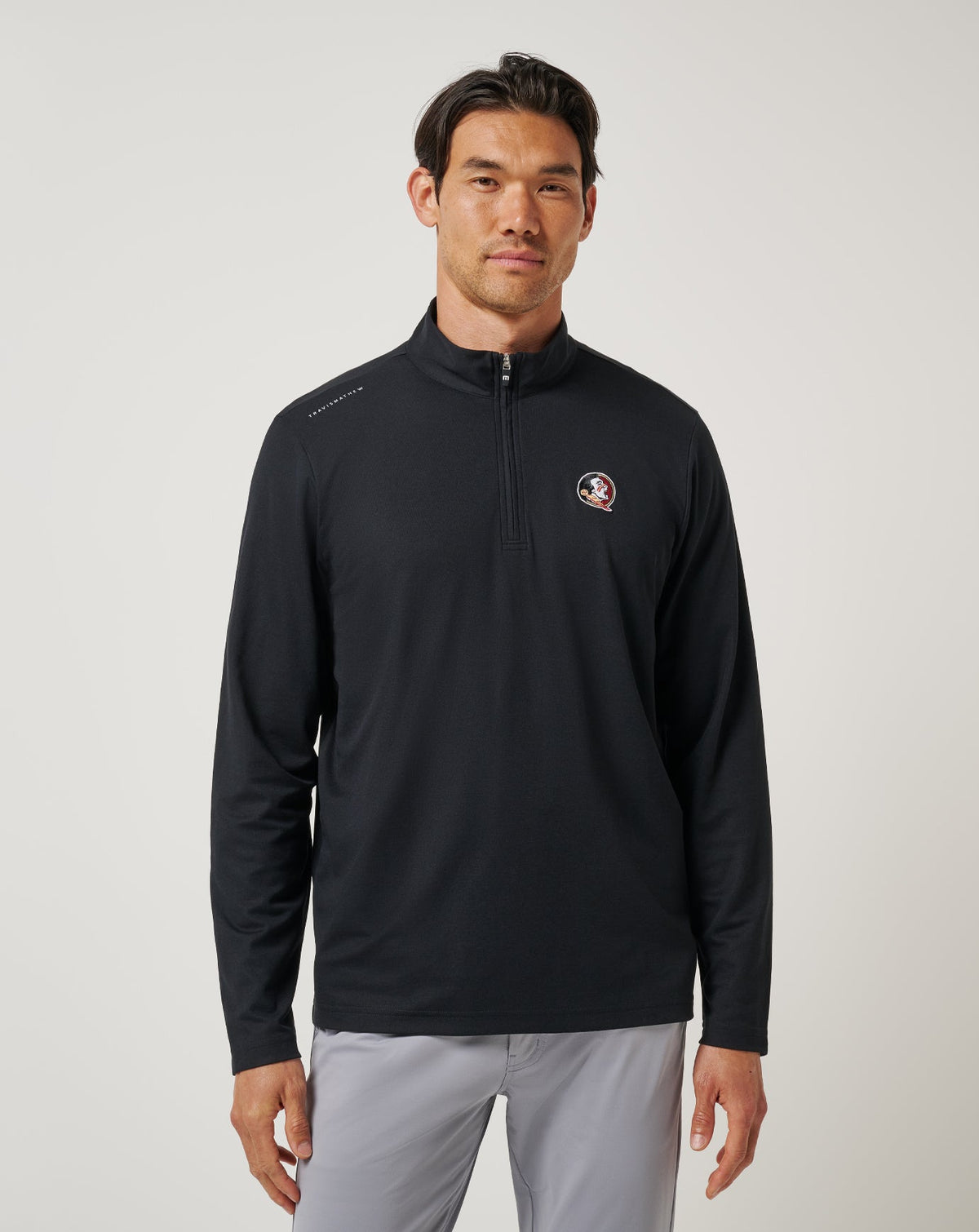 FSU Time To Tailgate Quarter Zip Black | Travis Mathew