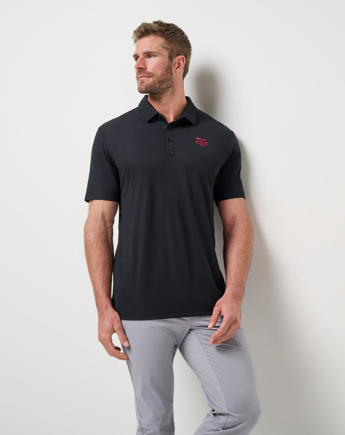 Texas A&M School Pride Polo Black | Travis Mathew
