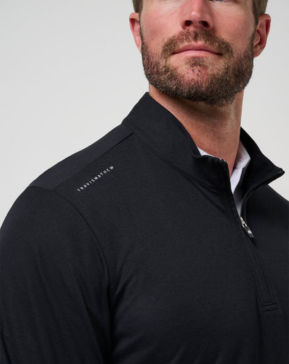LSU Time To Tailgate Quarter Zip Black | Travis Mathew