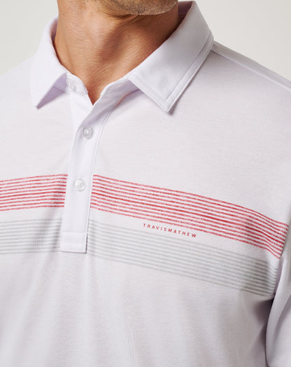 Alabama Top Recruit Polo White/Crimson | Travis Mathew