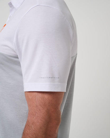 Tennessee Drop Back Polo White/Heather Grey | Travis Mathew