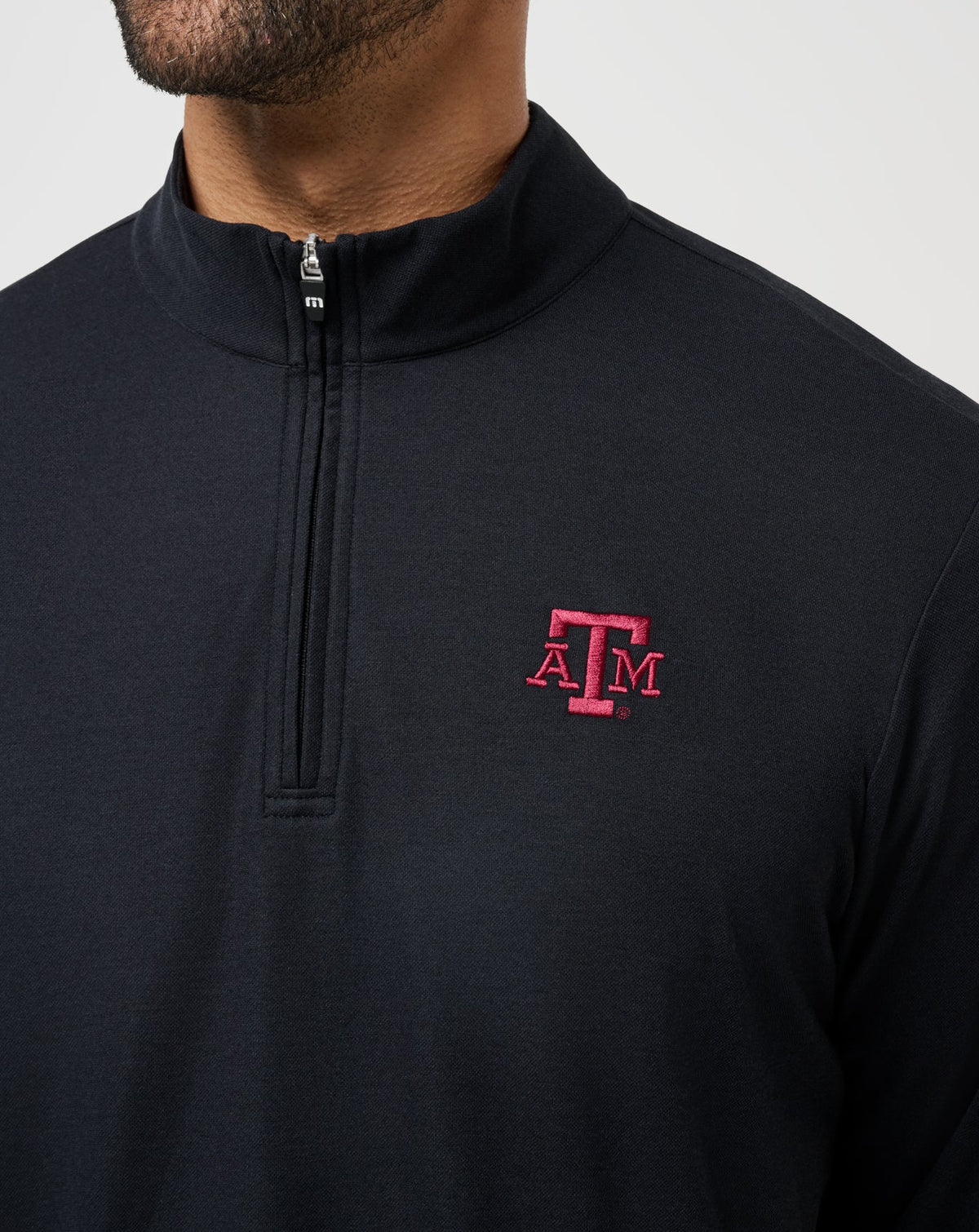 Texas A&M Time To Tailgate Quarter Zip Black | Travis Mathew