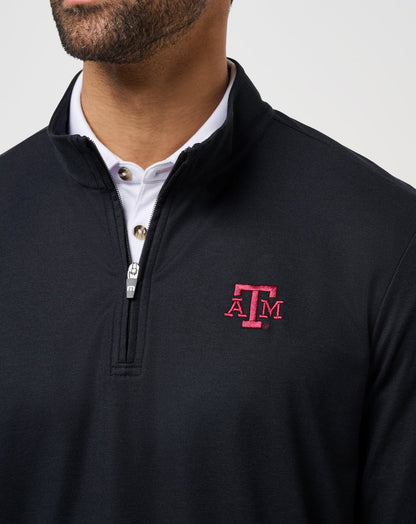 Texas A&M Time To Tailgate Quarter Zip Black | Travis Mathew