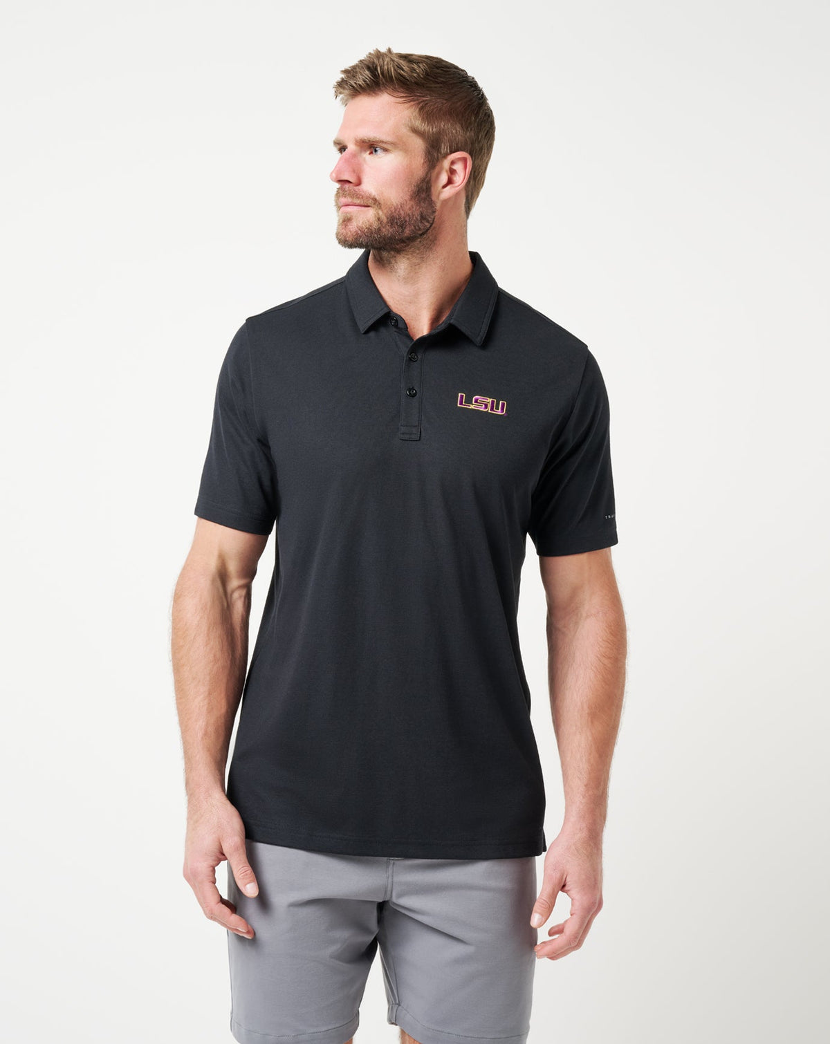 LSU School Pride Polo Black | Travis Mathew