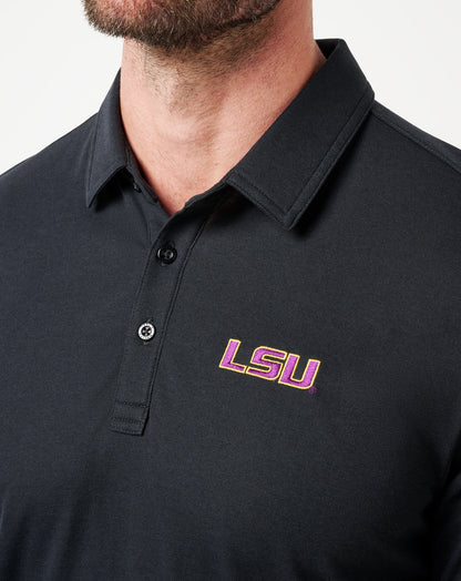 LSU School Pride Polo Black | Travis Mathew