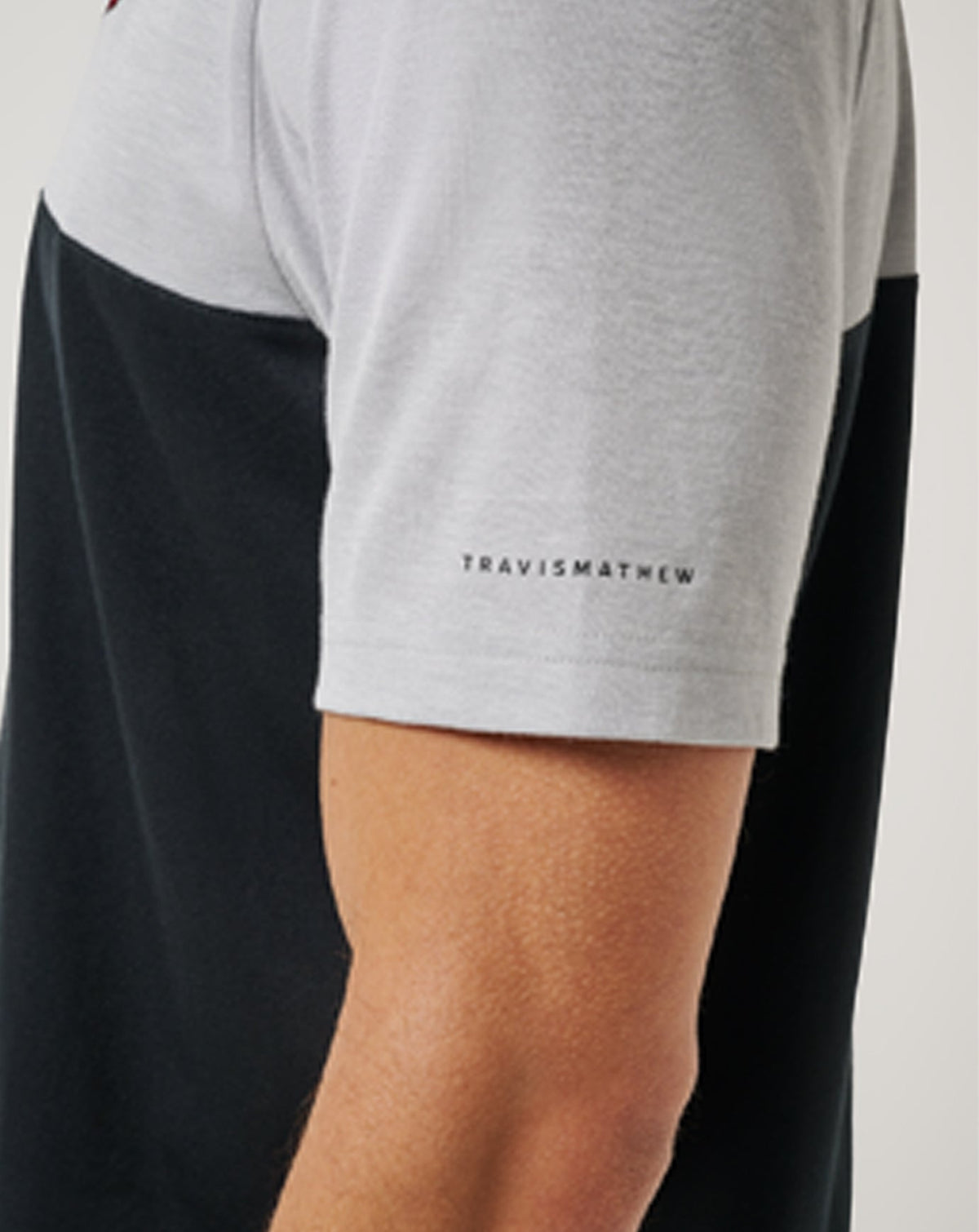 Arkansas Drop Back Polo Heather Grey/Black | Travis Mathew