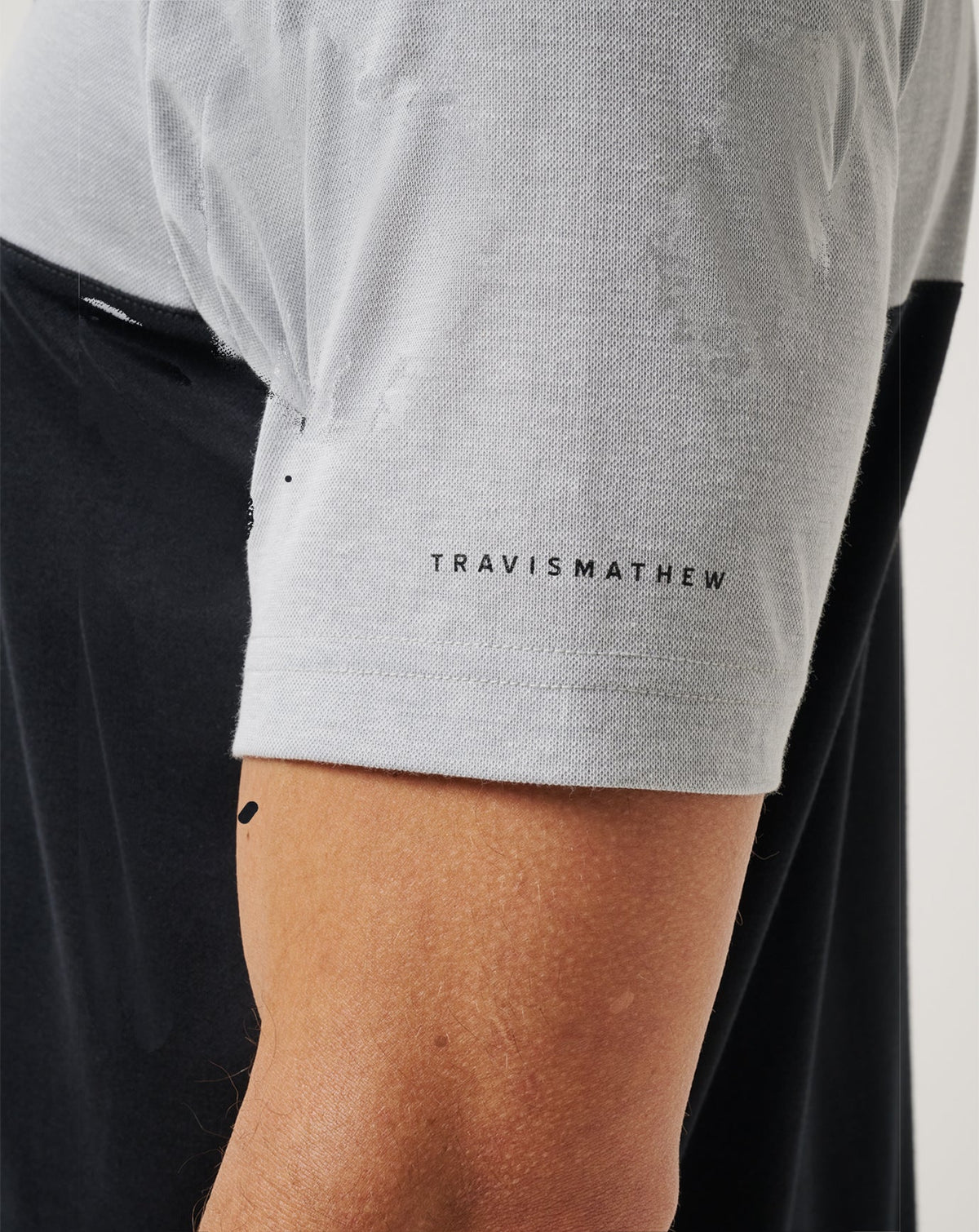LSU Drop Back Polo Heather Grey/Black | Travis Mathew