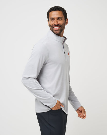 USC Time To Tailgate Quarter Zip Heather Grey | Travis Mathew