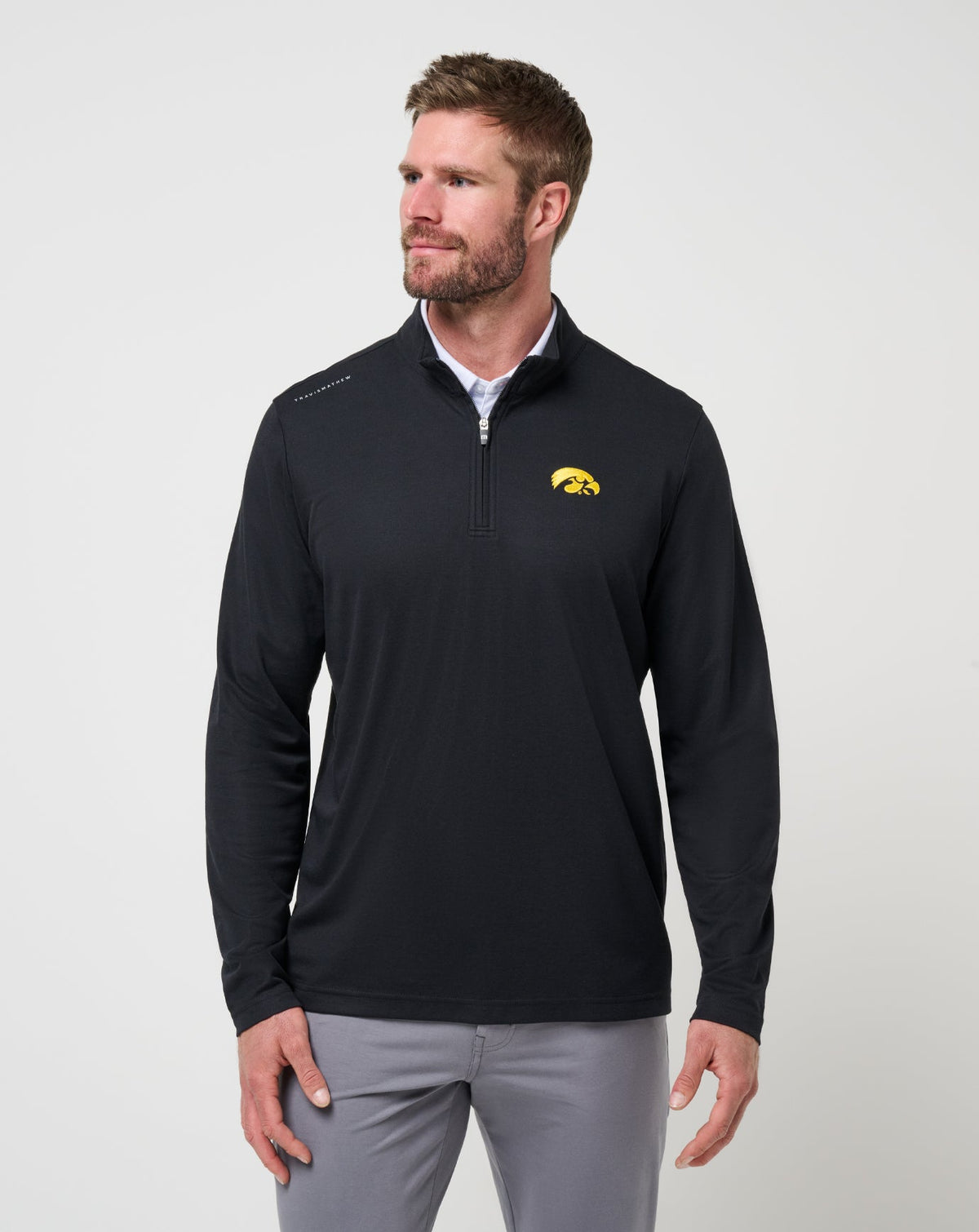 Iowa Time To Tailgate Quarter Zip Black | Travis Mathew