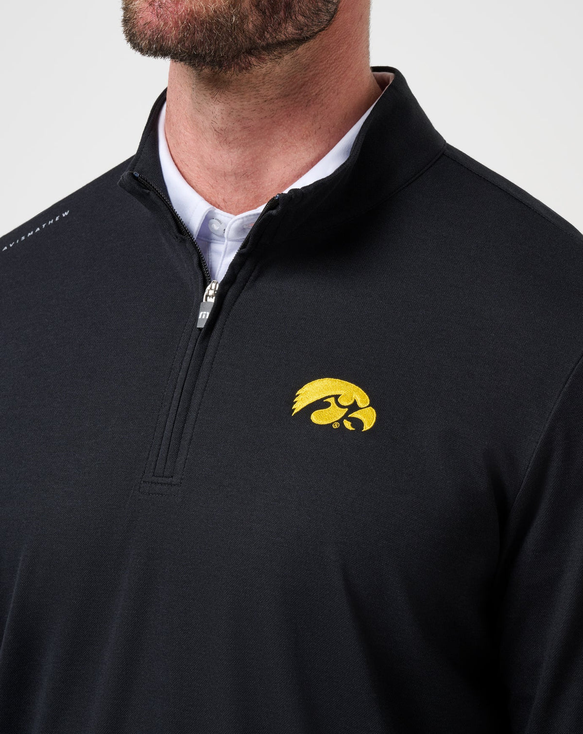 Iowa Time To Tailgate Quarter Zip Black | Travis Mathew