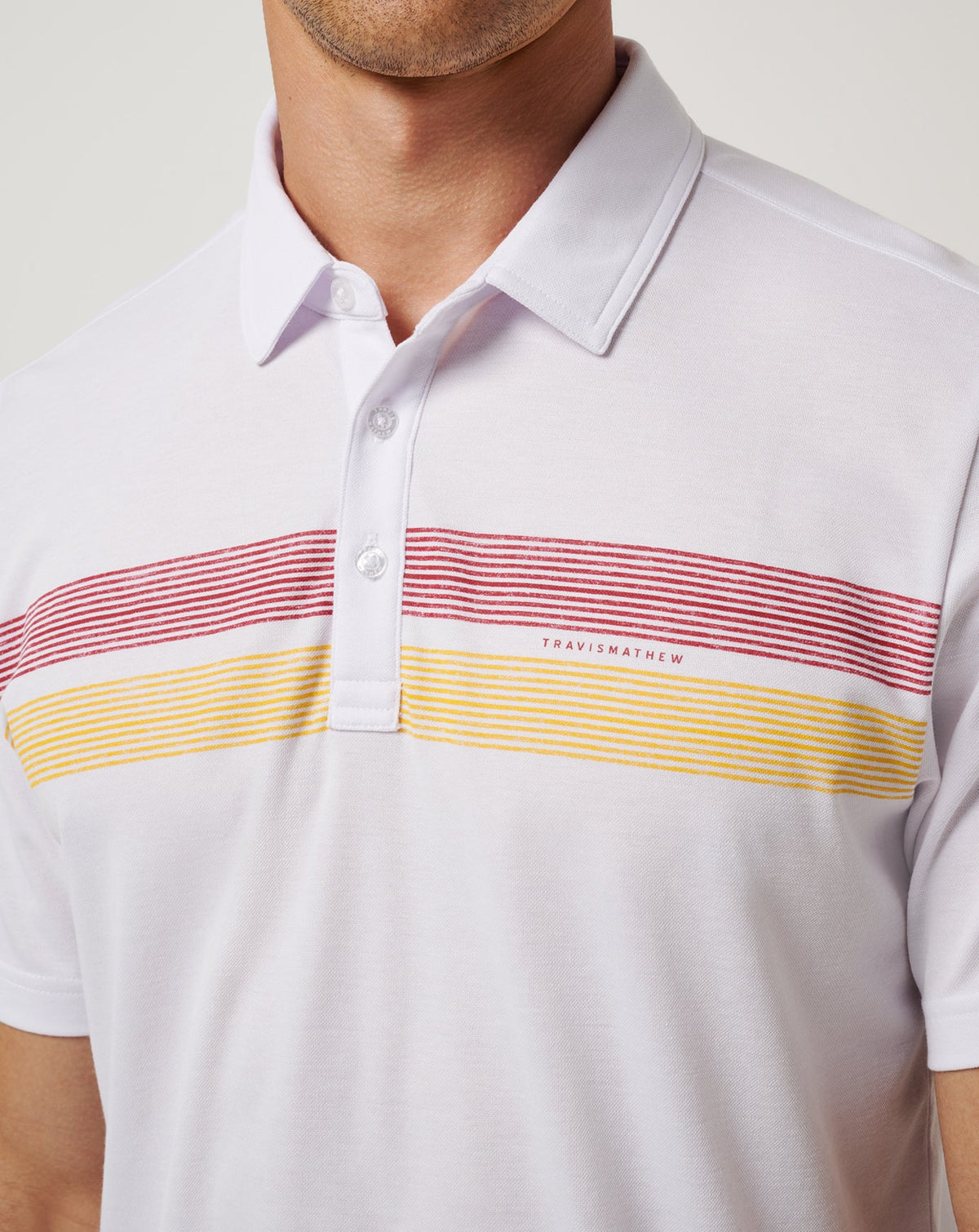 USC Top Recruit Polo White/Cardinal | Travis Mathew