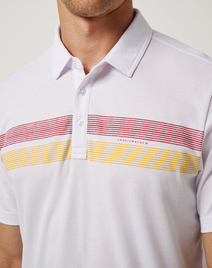USC Top Recruit Polo White/Cardinal | Travis Mathew