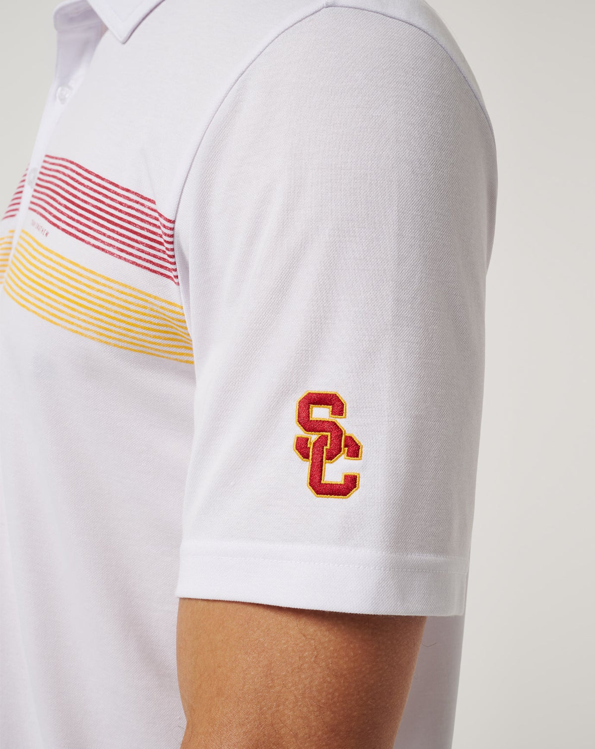 USC Top Recruit Polo White/Cardinal | Travis Mathew
