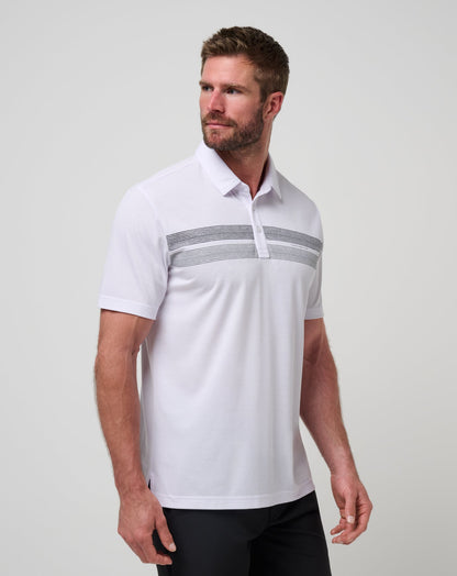 Nebraska Top Recruit Polo White/Black | Travis Mathew