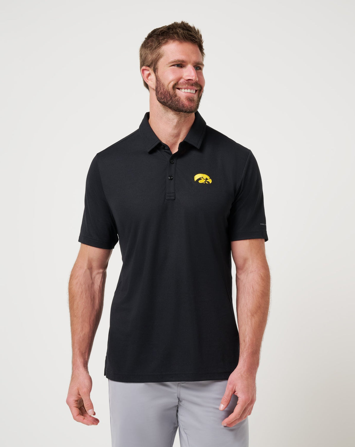 Iowa School Pride Polo Black | Travis Mathew
