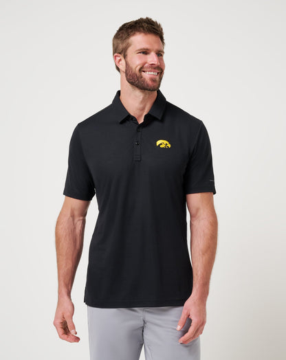 Iowa School Pride Polo Black | Travis Mathew