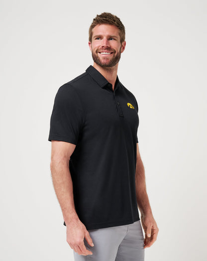Iowa School Pride Polo Black | Travis Mathew
