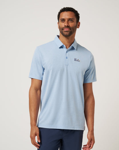 UCLA School Pride Polo Heather Blue | Travis Mathew