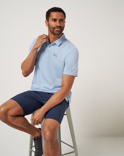 UCLA School Pride Polo Heather Blue | Travis Mathew