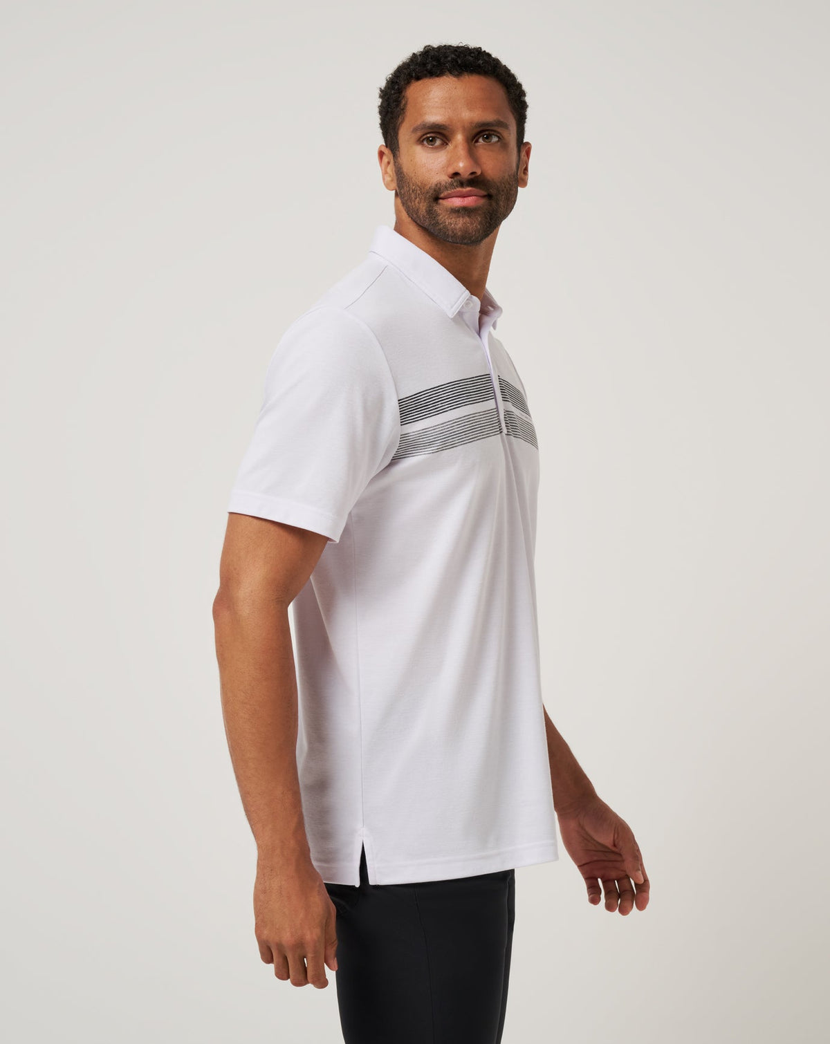 Iowa Top Recruit Polo White/Black | Travis Mathew