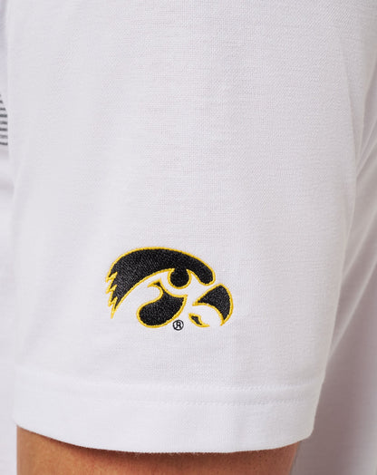 Iowa Top Recruit Polo White/Black | Travis Mathew
