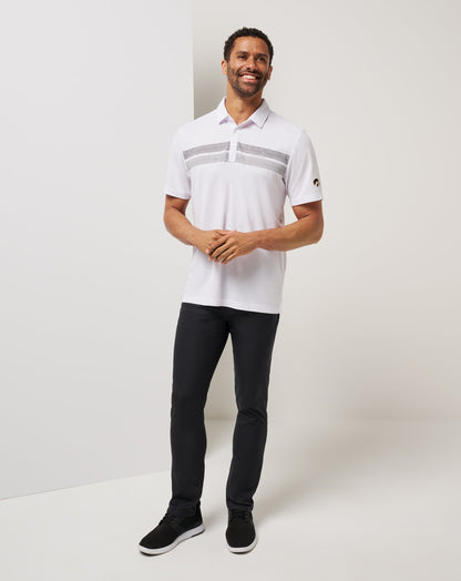 Iowa Top Recruit Polo White/Black | Travis Mathew