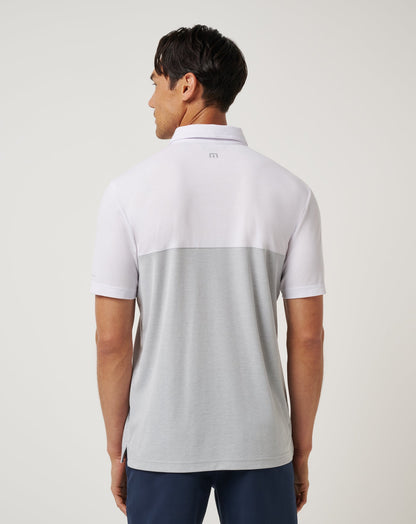 UCLA Drop Back Polo White/Heather Grey | Travis Mathew