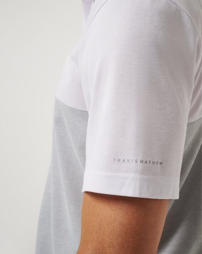 UCLA Drop Back Polo White/Heather Grey | Travis Mathew