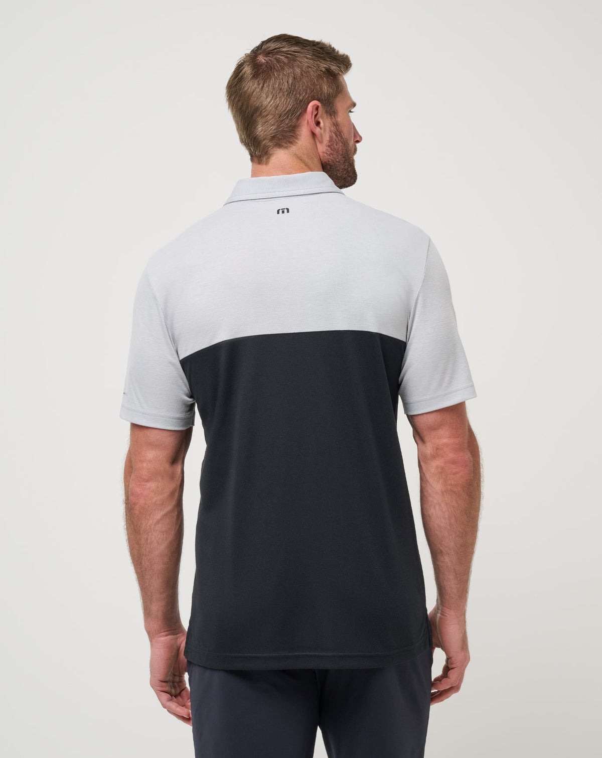 USC Drop Back Polo Heather Grey/Black | Travis Mathew