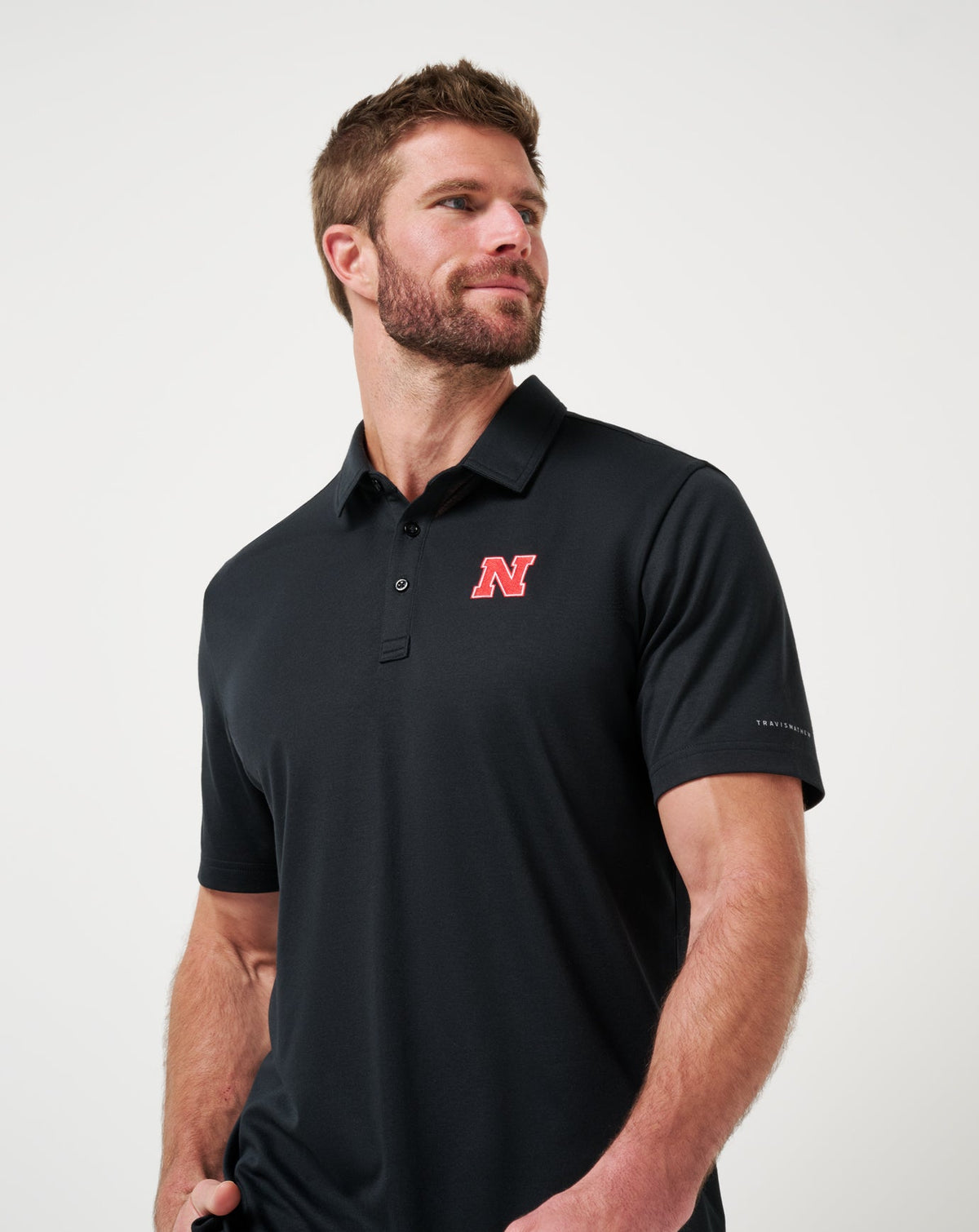 Nebraska School Pride Polo Black | Travis Mathew