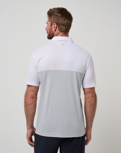 USC Drop Back Polo White/Heather Grey | Travis Mathew