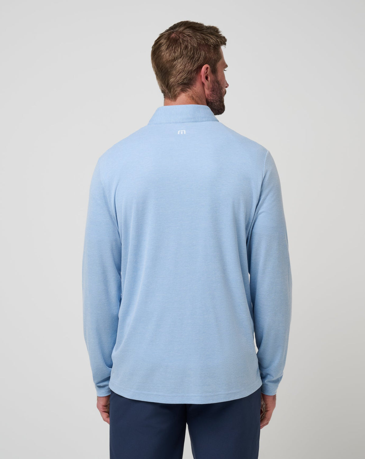 UCLA Time To Tailgate Quarter Zip Heather Blue | Travis Mathew