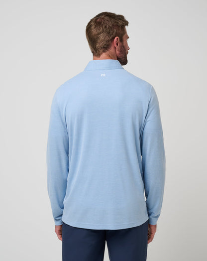 UCLA Time To Tailgate Quarter Zip Heather Blue | Travis Mathew