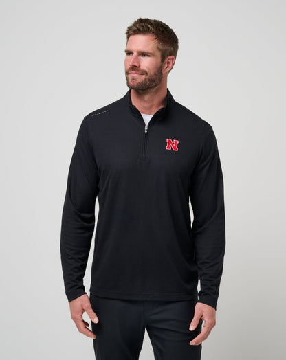 Nebraska Time To Tailgate Quarter Zip Black | Travis Mathew