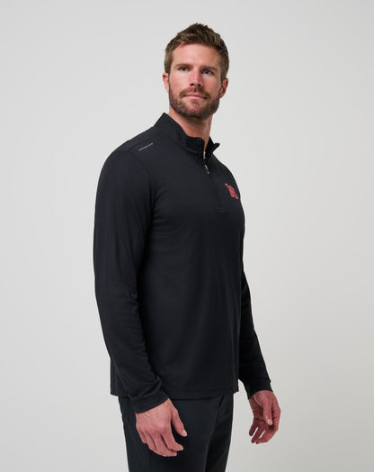 Nebraska Time To Tailgate Quarter Zip Black | Travis Mathew