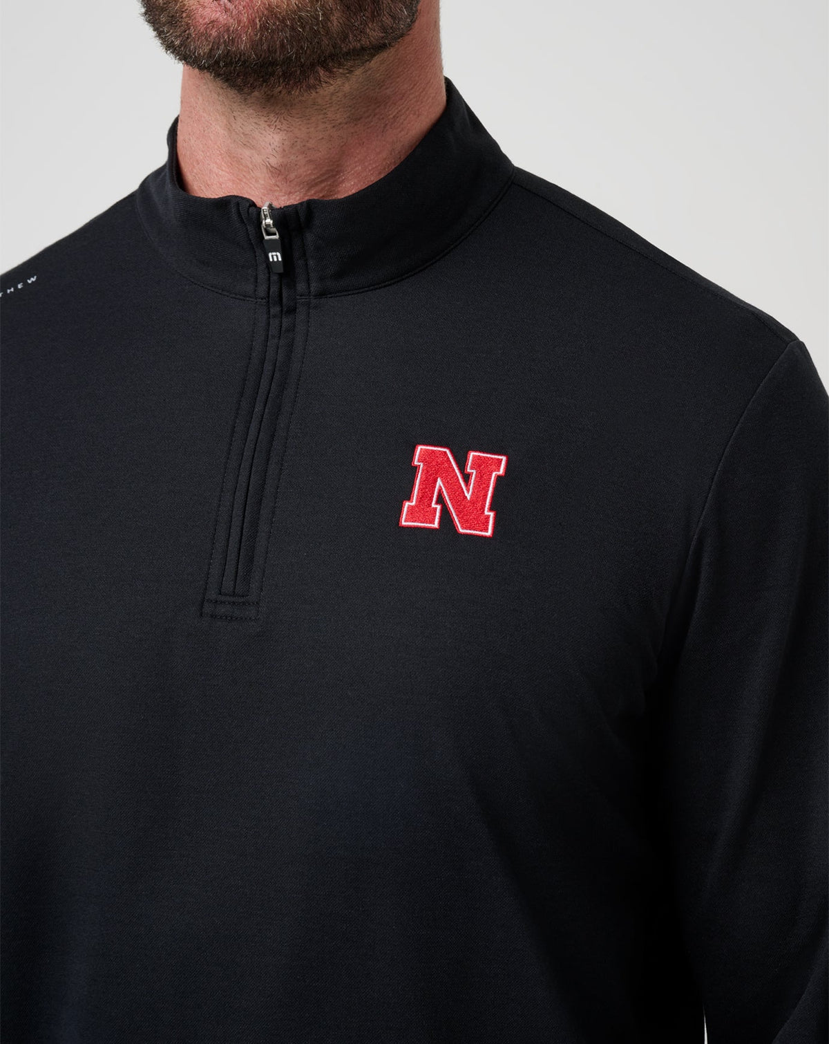 Nebraska Time To Tailgate Quarter Zip Black | Travis Mathew