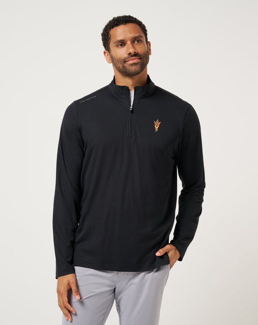 ASU Time To Tailgate Quarter Zip Black | Travis Mathew