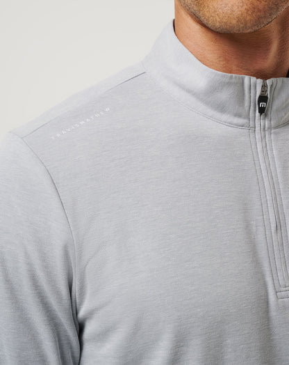 ASU Time To Tailgate Quarter Zip Heather Grey | Travis Mathew