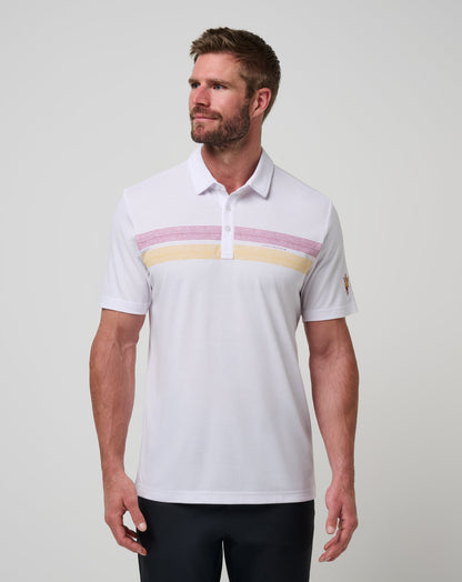 ASU Top Recruit Polo White/Maroon | Travis Mathew