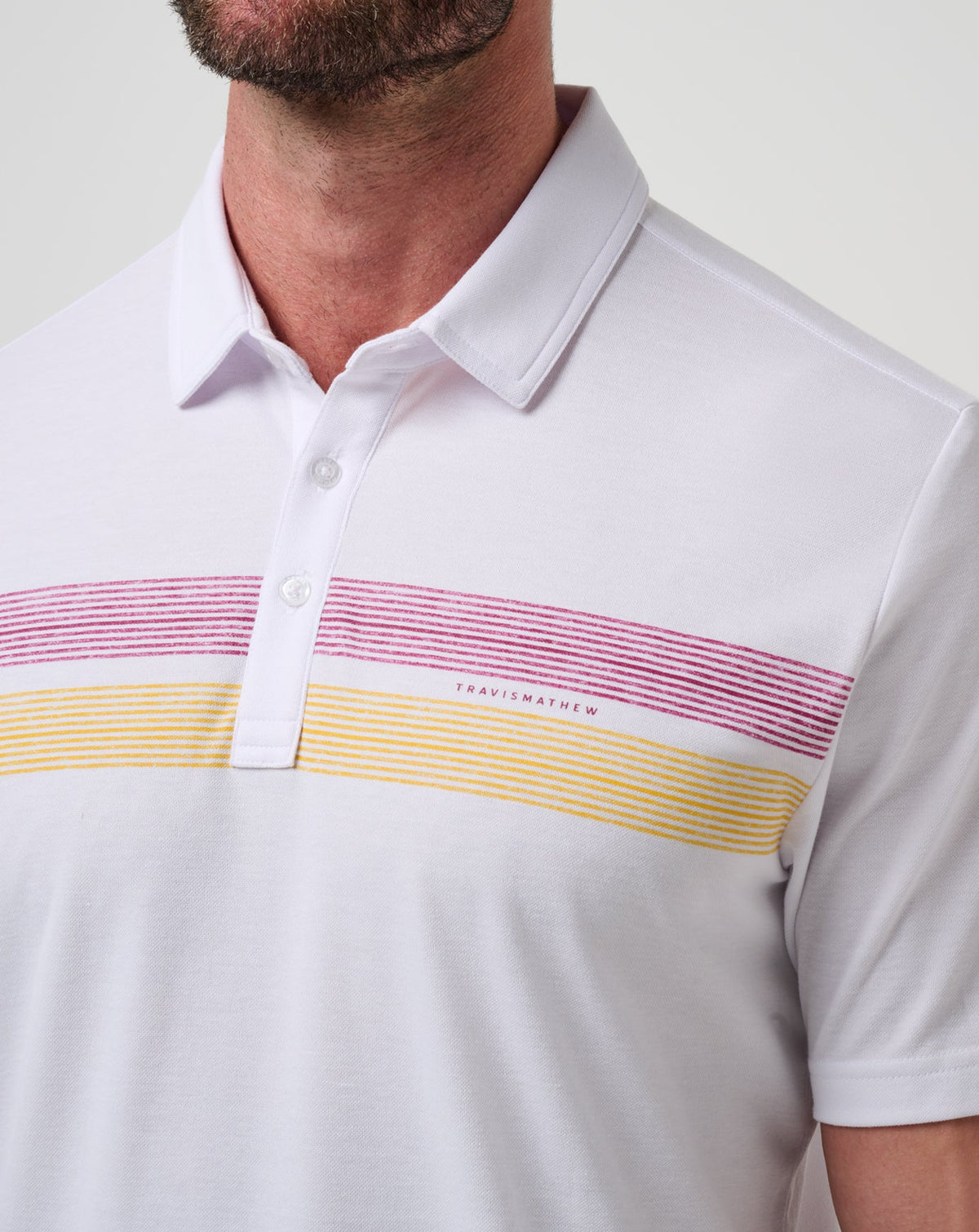 ASU Top Recruit Polo White/Maroon | Travis Mathew