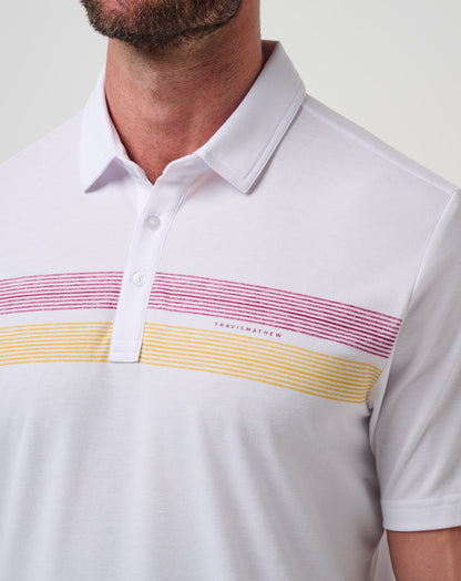 ASU Top Recruit Polo White/Maroon | Travis Mathew