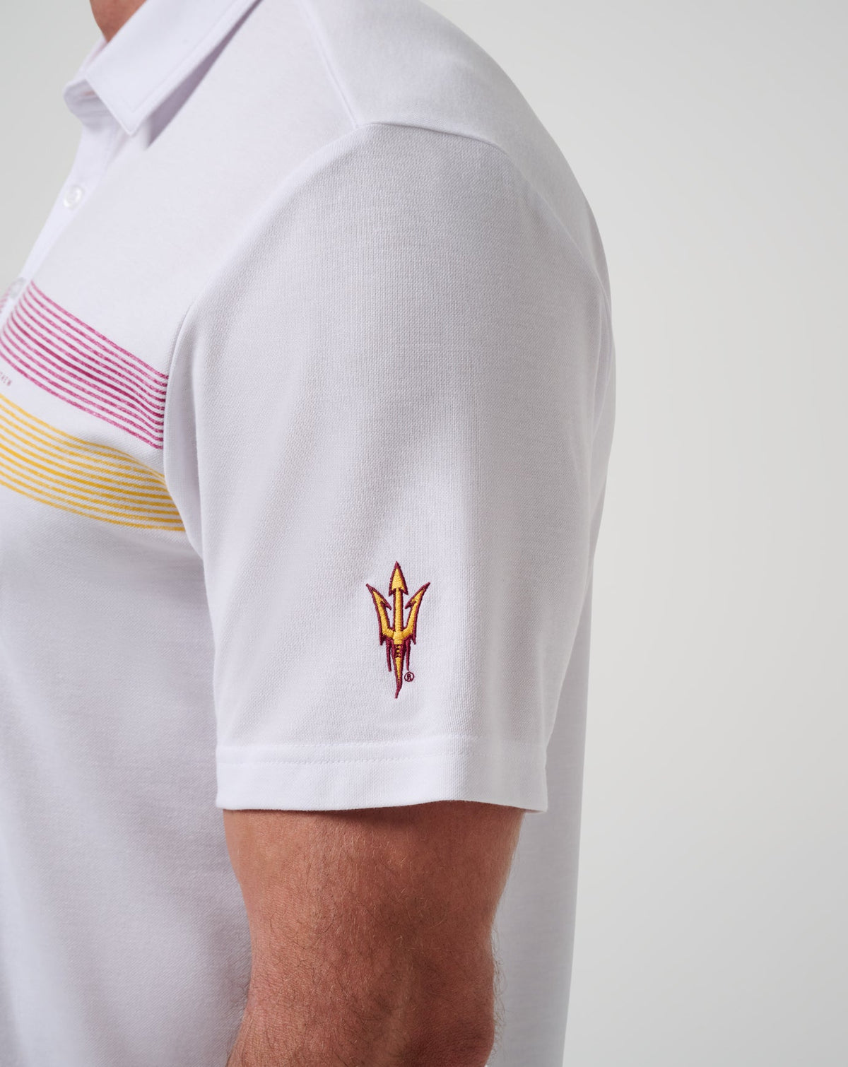 ASU Top Recruit Polo White/Maroon | Travis Mathew
