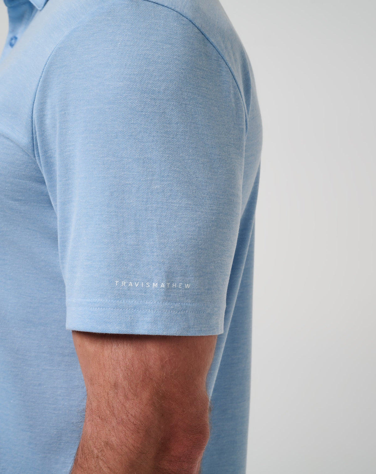Kansas School Pride Polo Heather Blue | Travis Mathew