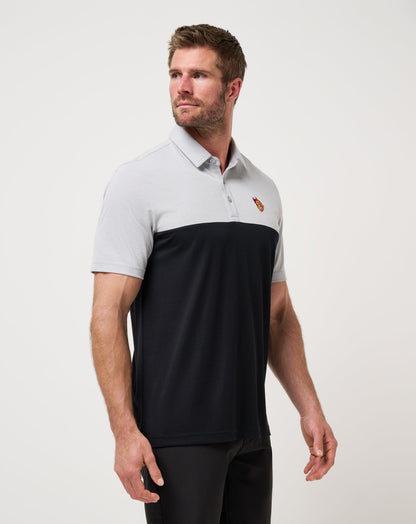 ASU Drop Back Polo Heather Grey/Black | Travis Mathew