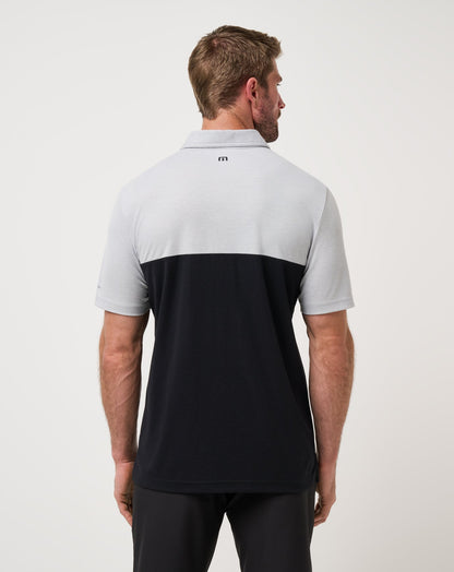 ASU Drop Back Polo Heather Grey/Black | Travis Mathew