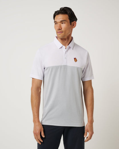 ASU Drop Back Polo White/Heather Grey | Travis Mathew