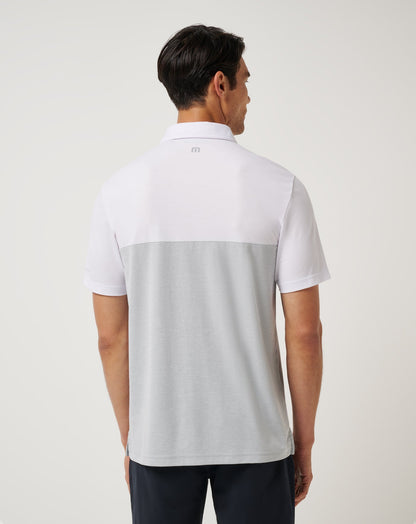 ASU Drop Back Polo White/Heather Grey | Travis Mathew