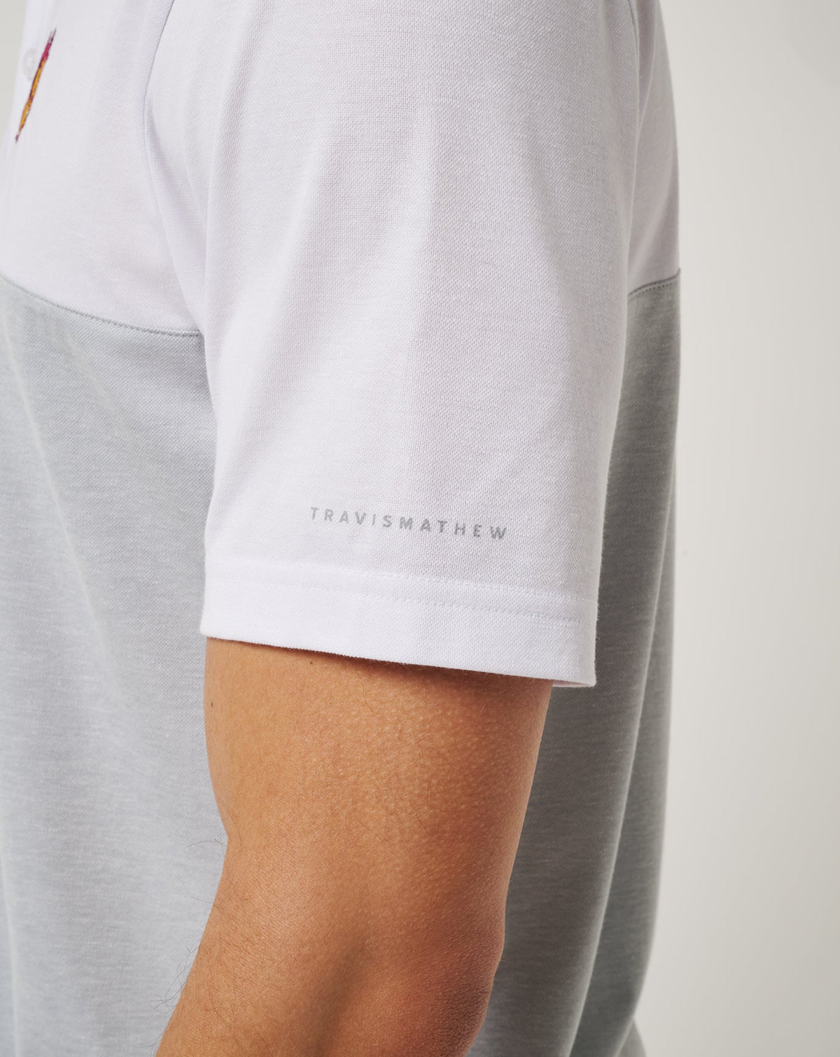 ASU Drop Back Polo White/Heather Grey | Travis Mathew