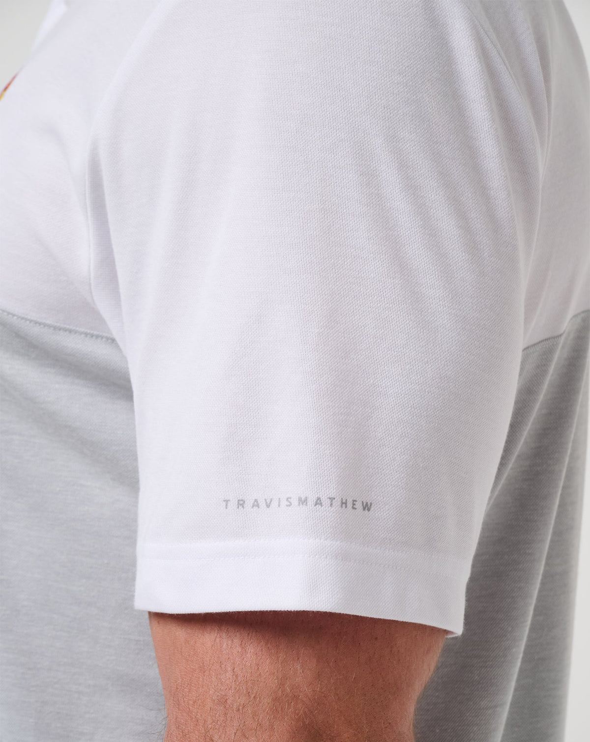 Kansas Drop Back Polo White/Heather Grey | Travis Mathew