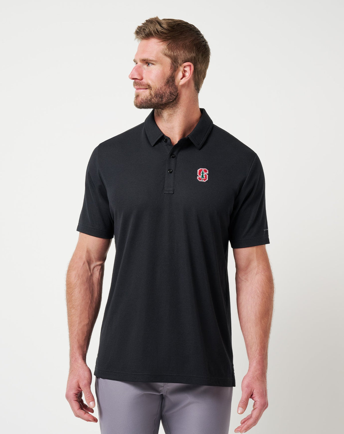 Stanford School Pride Polo Black | Travis Mathew
